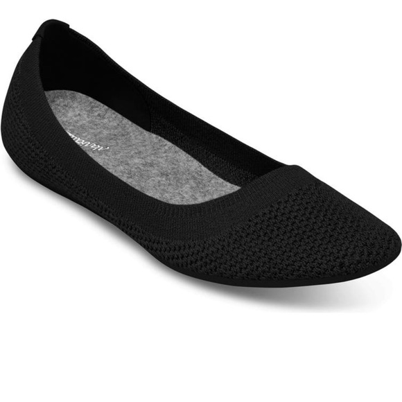 Allbirds Tree Breezer black knit ballet flats shoes sz 7 sustainable - Picture 1 of 9